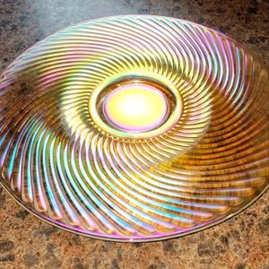 Carnival Glass 14.5" Plate